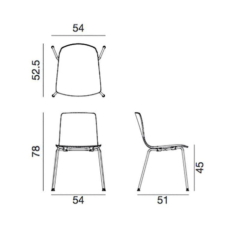 Aava 3906 Chair Chromed Base